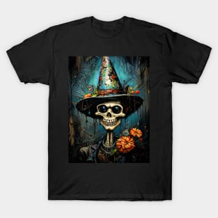 Halloween Skeleton Witch T-Shirt